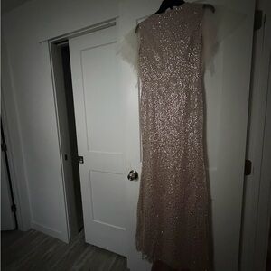 Glamorous Sequin Bridal Gown in Shimmering Cream